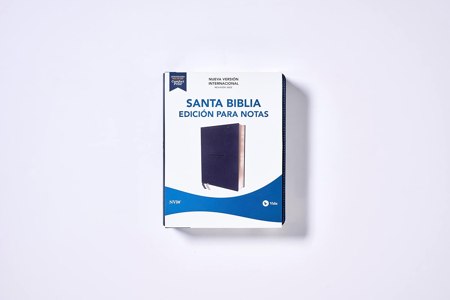 NVI, Tapa Blanda, Leathersoft Azul – Biblia de Notas